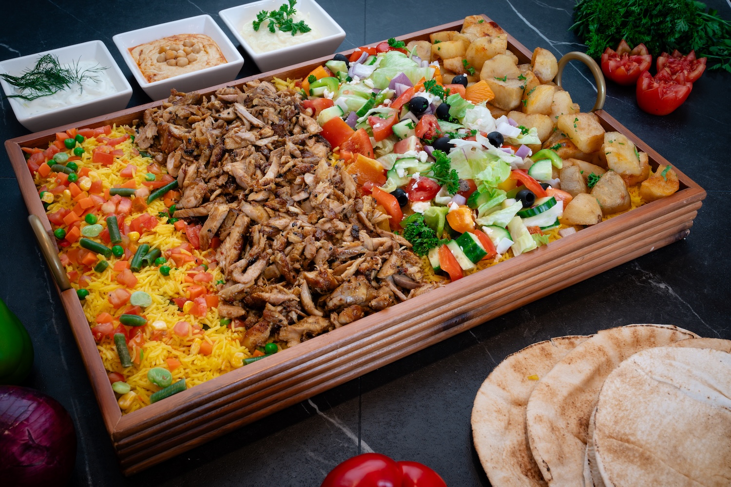 Shawarma catering platter