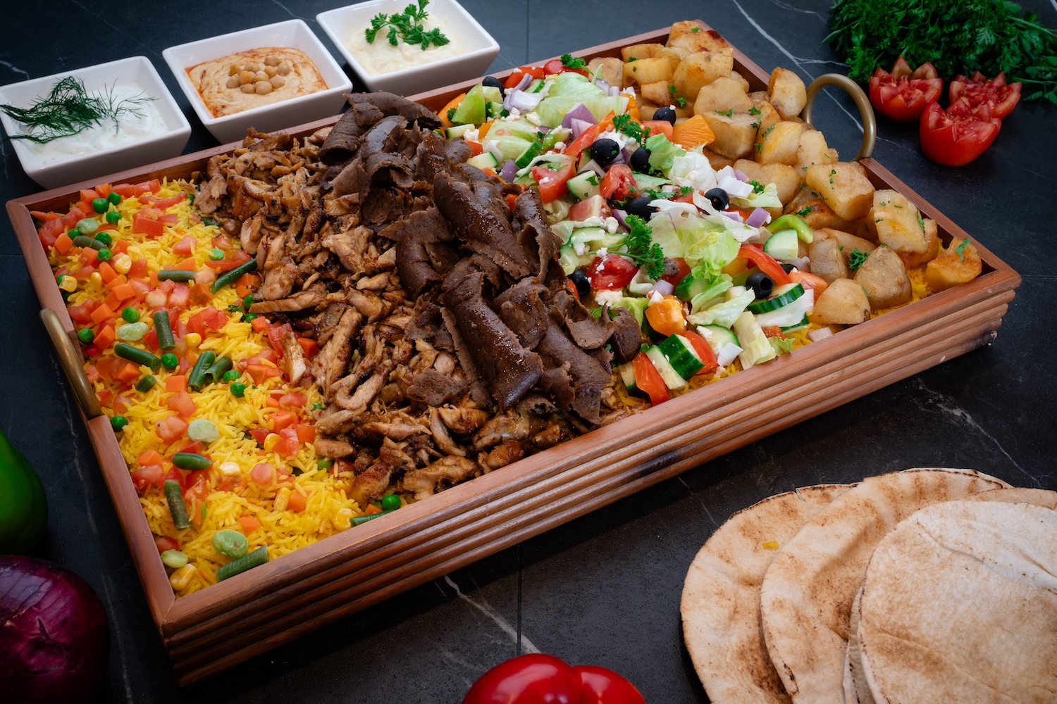 Shawarma catering platter 2