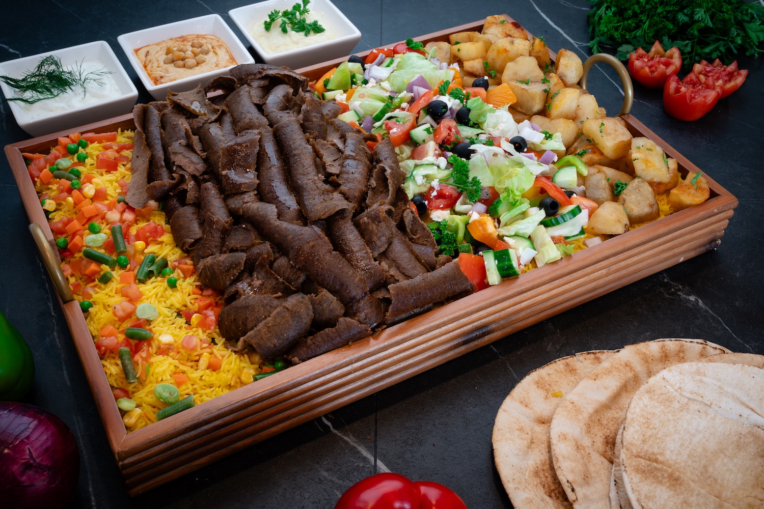 Shawarma catering platter 3