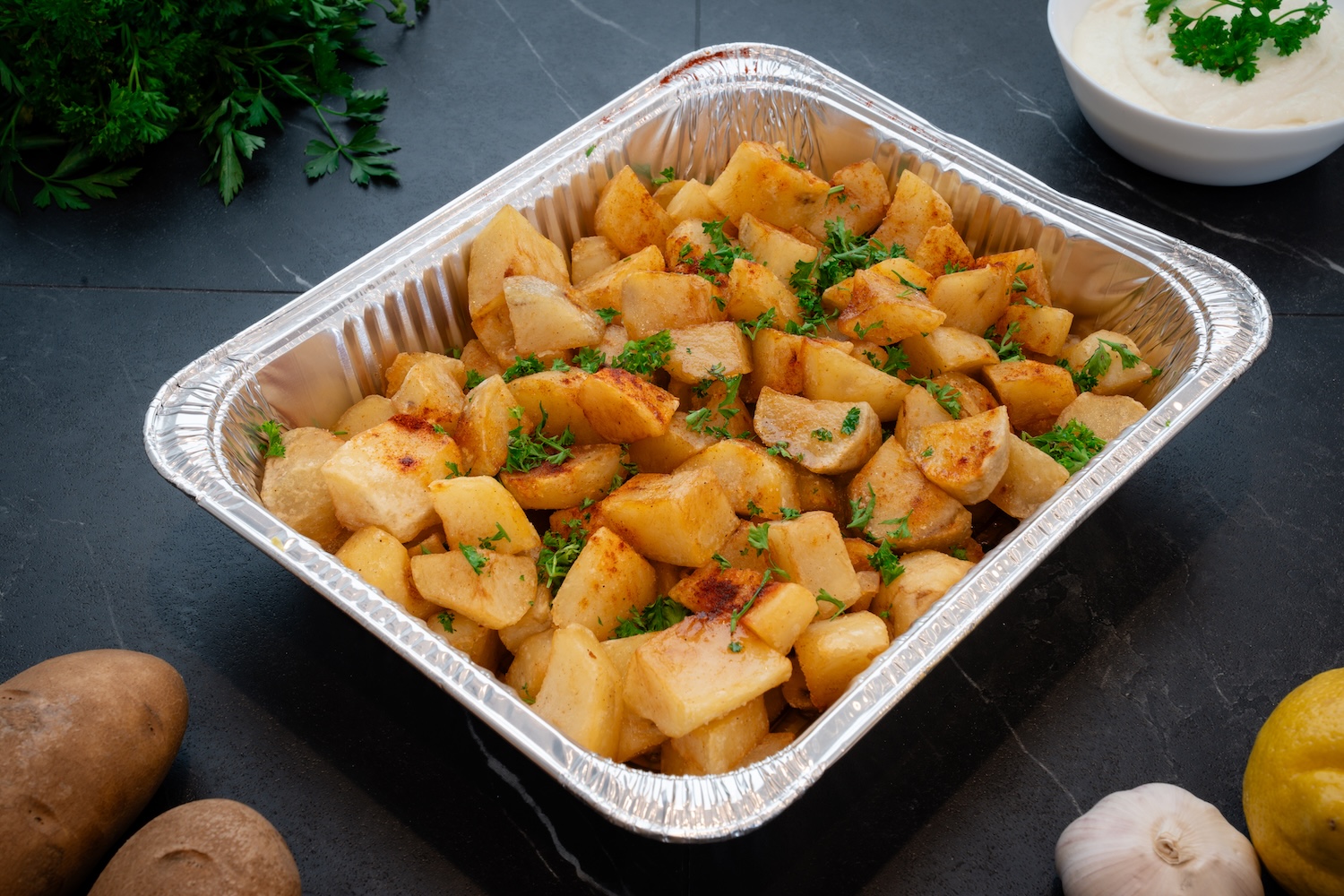 Garlic Potatoes Tray