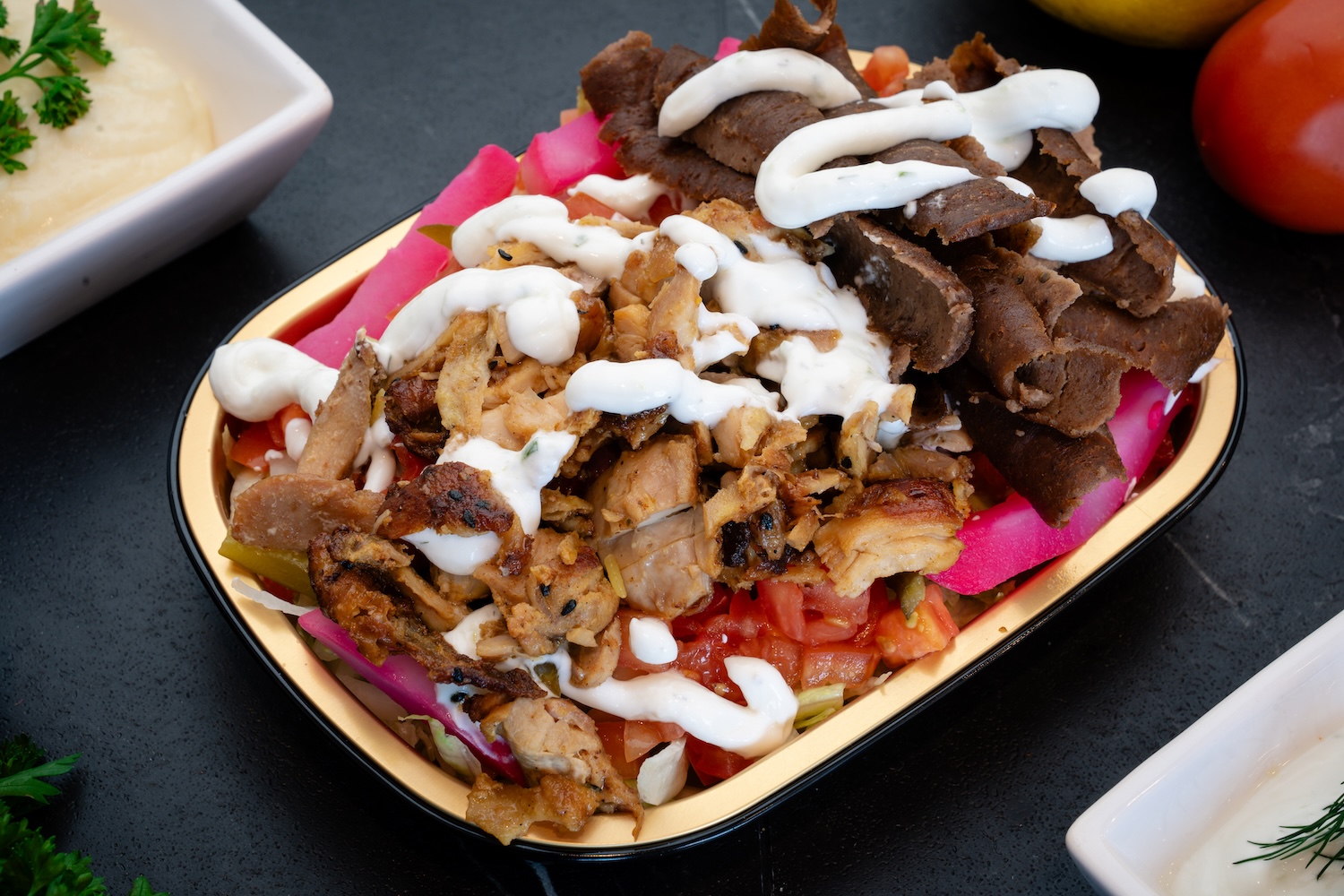 Mixed Beef & Chicken Salad Bowl