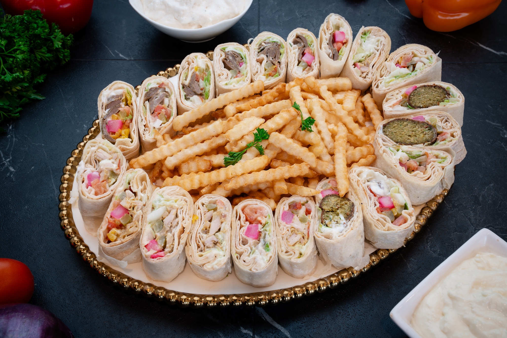 Lamb platter for catering